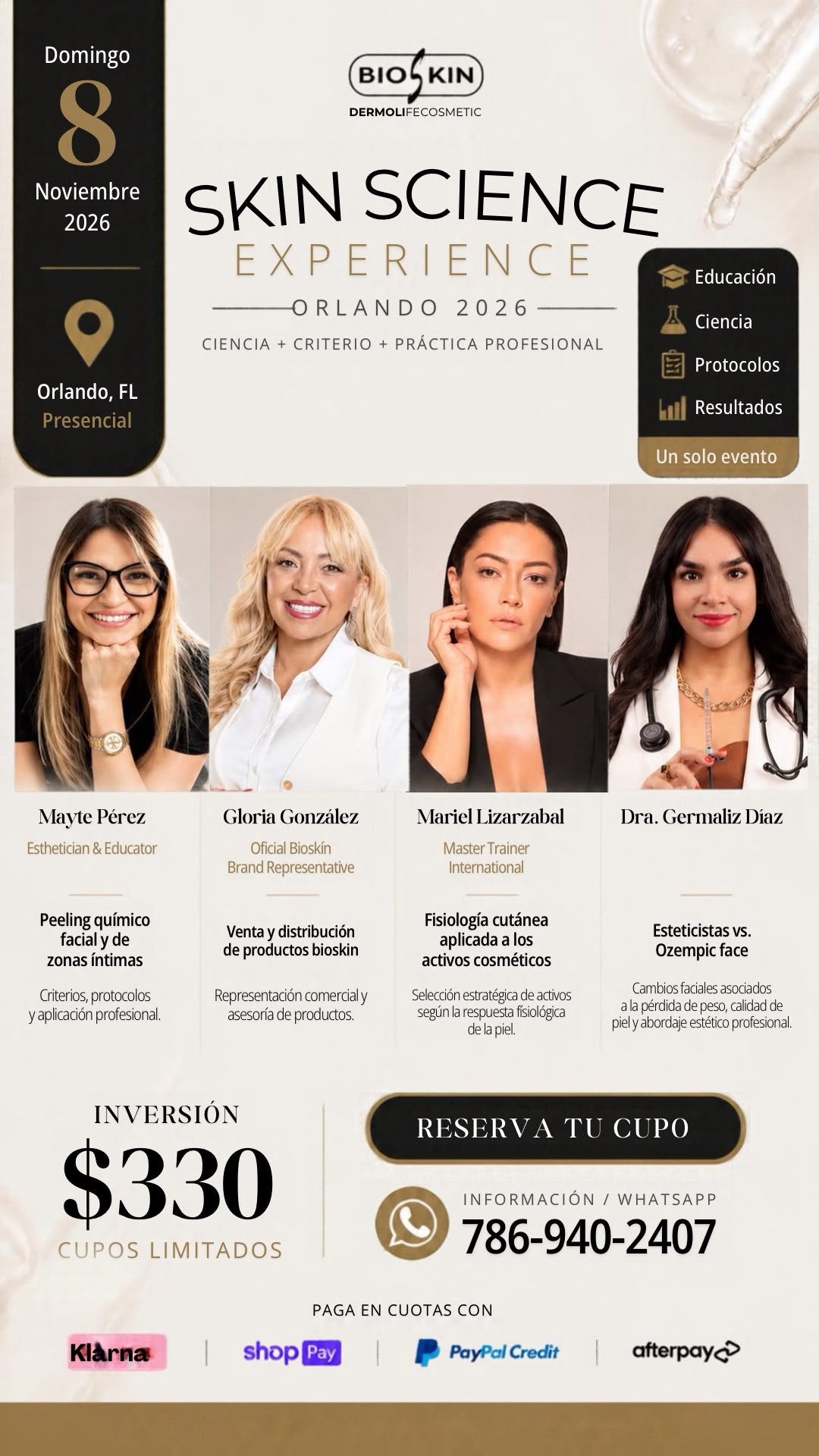 SKIN SCIENCE EXPERIENCE 2026
