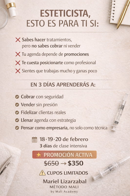 Promo Esteticista Método Mali Business
